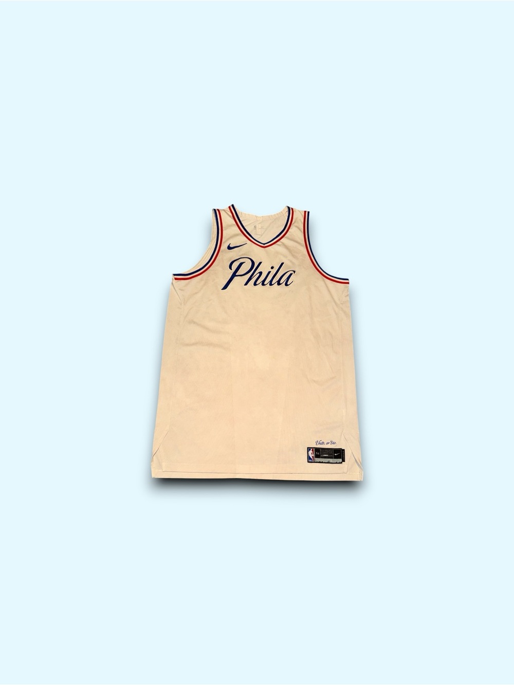 Authentic Nike NBA Philadelphia 76ers Sixers Unite Or Die Pro Cut Jersey 2XL